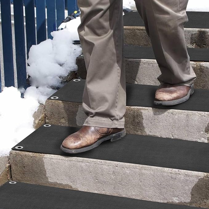 mestyl Heated Snow Melting Mats Outdoor, 10 x 30 Inch Heated Outdoor Mats, Snow and Ice Melting Mats No-Slip Winter Outdoor Heated Mats for Stair, Walkway, Steps, Sidewalks, Decks, Driveway, 1Pcs
