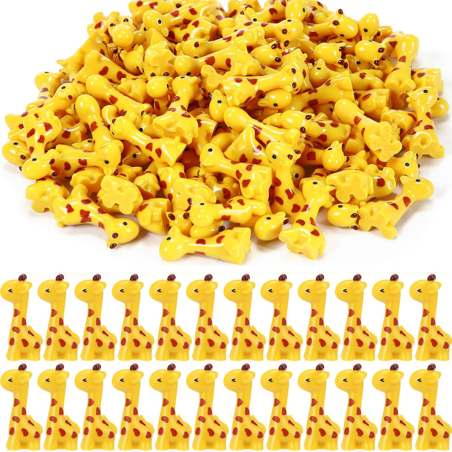 Simgoing 50 Pcs Mini Resin Giraffe Figurine Tiny Giraffe Resin Ornaments for Garden Home Decoration Zoo Animal Micro Landscape Ornaments Kit Fairy Accessories Party Gifts (Stylish)
