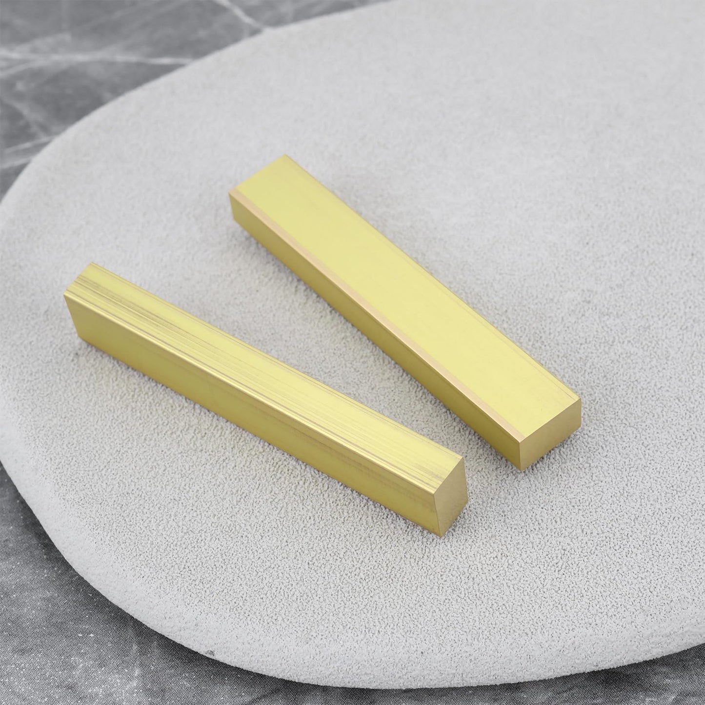 Briny River 2Pcs Electric Bass Brass Nut Blank 56X6X10Mm For Electric Basses Building Projects