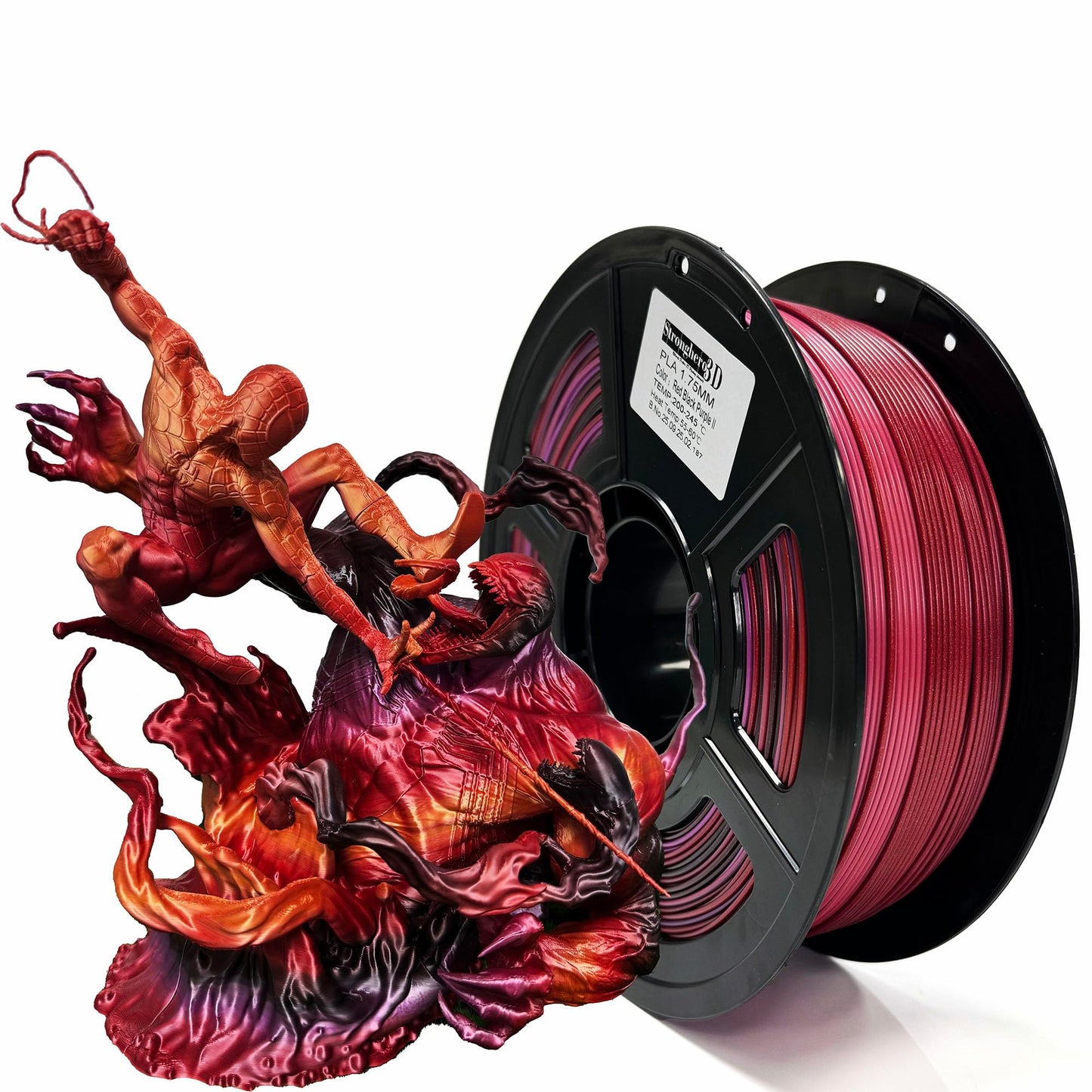 Stronghero3D PLA 3D Printing Filament 1.75mm,Red,Black,Purple,Multi Color,Gradient Filament,Net Weight 1kg(2.2lbs)