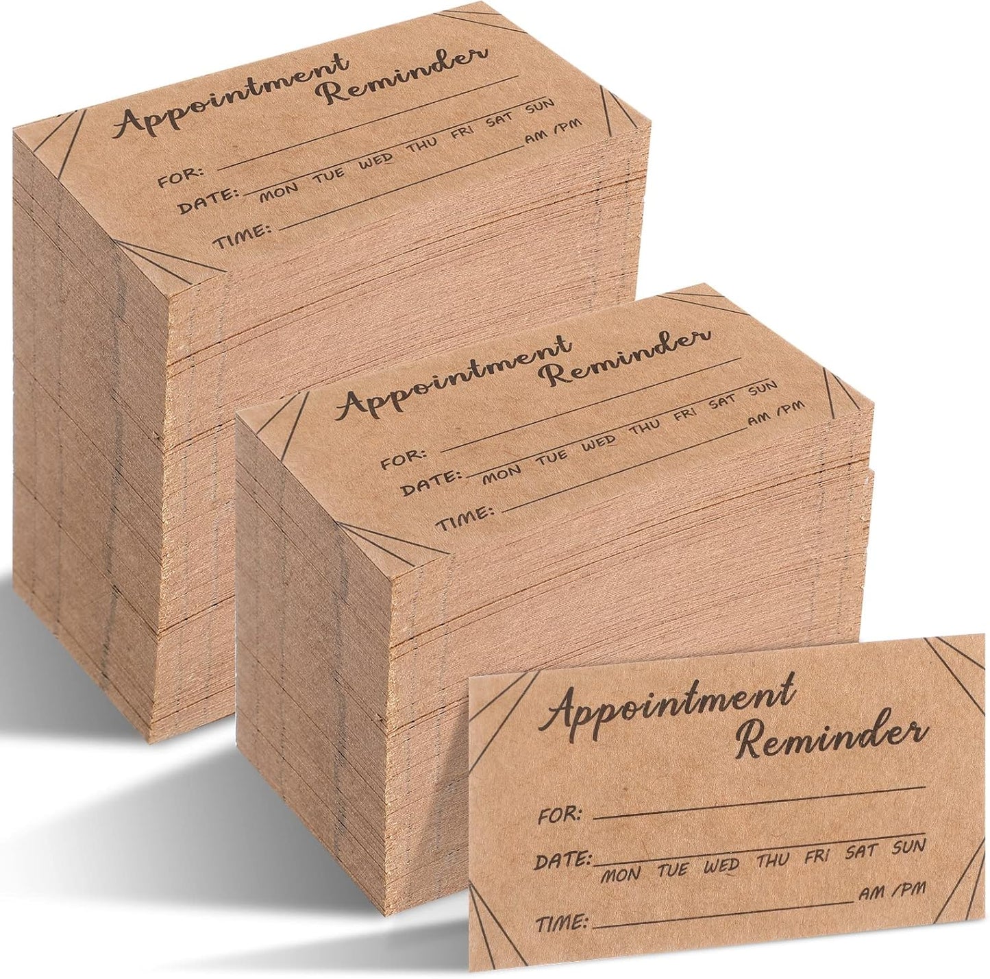 Seajan 1000 Pcs Appointment Cards Bulk Appointment Reminder Cards for Client Business, Hair Salon, Dental Office, Massage Therapist, Grooming, Hairdresser, Medical Doctors and More (Brown)