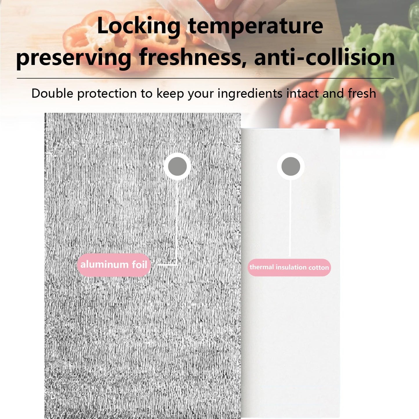 Smilco Reusable Insulation Bags Thermal Box Liners Metalized Liners Lunch Food Box Shopping Bag Insulated Lining Waterproof Insulation Package (15 Pack/ 13 In x 15 In)