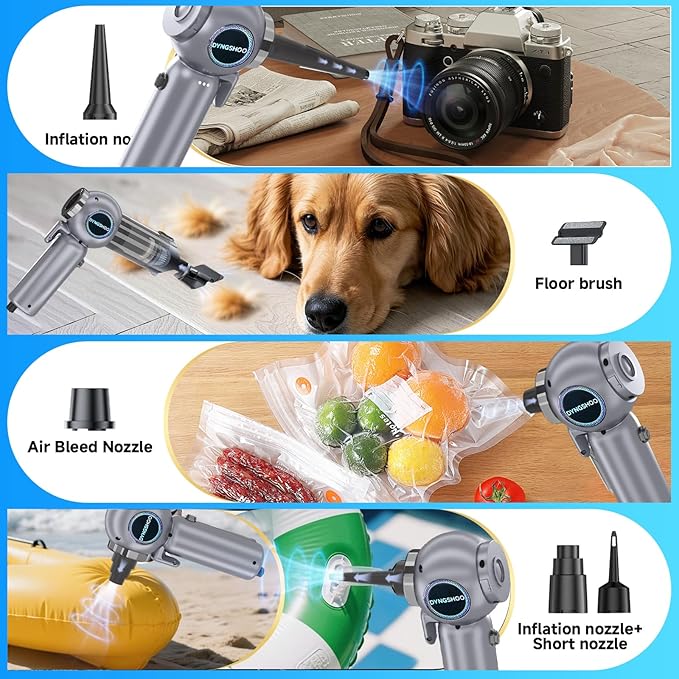 Handheld Car Vacuum Portable Cordless（Equipped with a one-Touch Window Breaker and Seatbelt Cutter ） Car Vacuum Cleaner with 25000Pa Ultra-Strong Suction,Design for Drivers, Home, Pet Hair