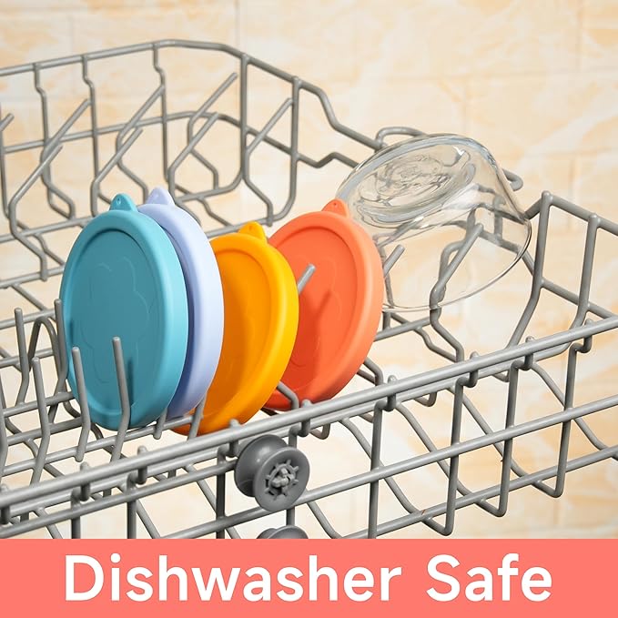 2 Cup Silicone Replacement Lids Storage Cover for Anchor Hocking Glass Bowls (Container not Included) 4 Pack Microwave, Dishwasher and Freezer Safe