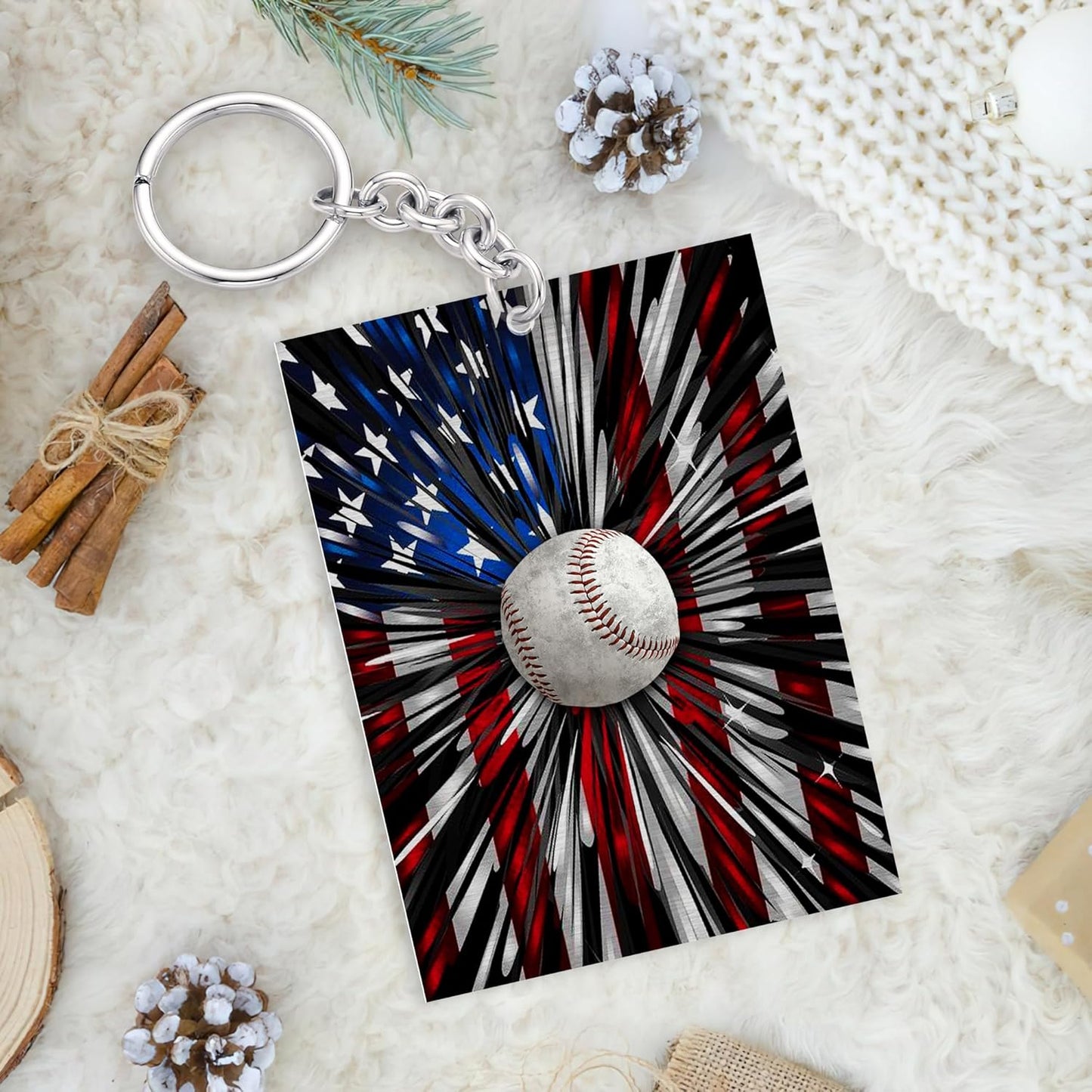 FLAGWIX Baseball Gifts for Men, Women, Christmas Ornaments 2025 - Christmas, Softball Gifts for Men, Women, Sport, Baseball Team - Christmas Decorations Acrylic Ornaments