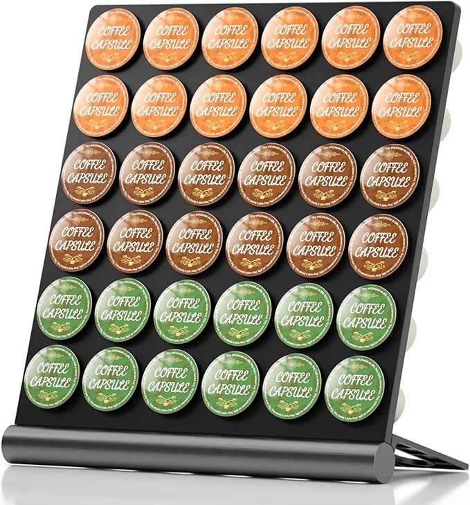 36 Pods K Cup Holder, Large Capacity Organizer Compatible with Keurig Pods, Creative and Space Saving Holder for Coffee Corner Office Kitchen