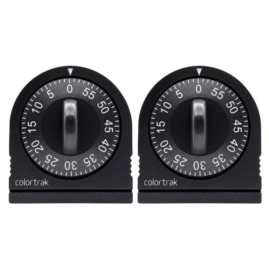 60 Minute Wind Up Timer (2 Pack) Visual Mechanical Timer, from 0 to 60 Minutes, for Kitchen, Hair Color Processing, Tanning Time, Kids' Home and Classroom Activities or Timeouts, Black