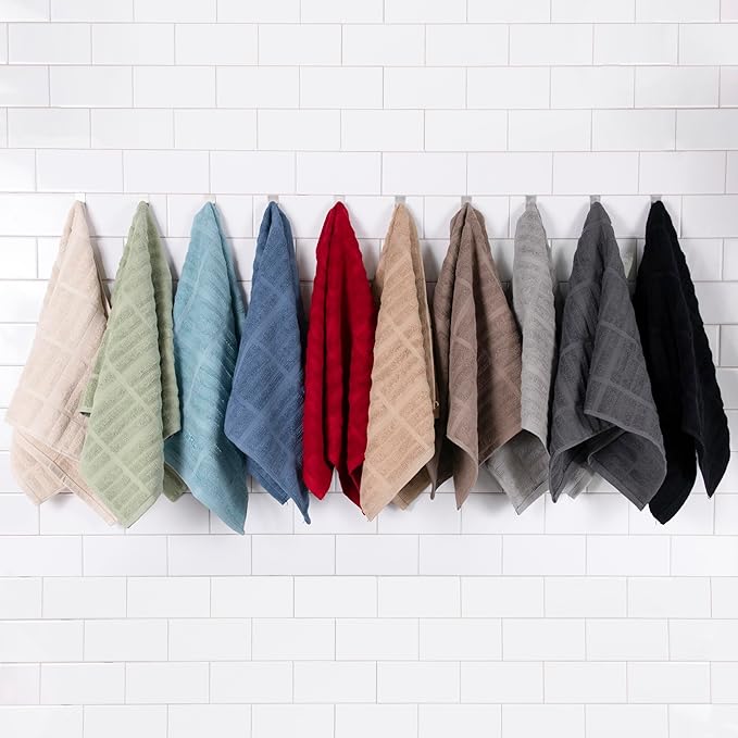 All-Clad Solid Kitchen Towel: Highly Absorbent, Super Soft Long Lasting - 100% Cotton, 17"x30" Tea Towel for Cleaning & Drying Dishes, Pans, Glassware, or Countertops, (1-Pack), Black