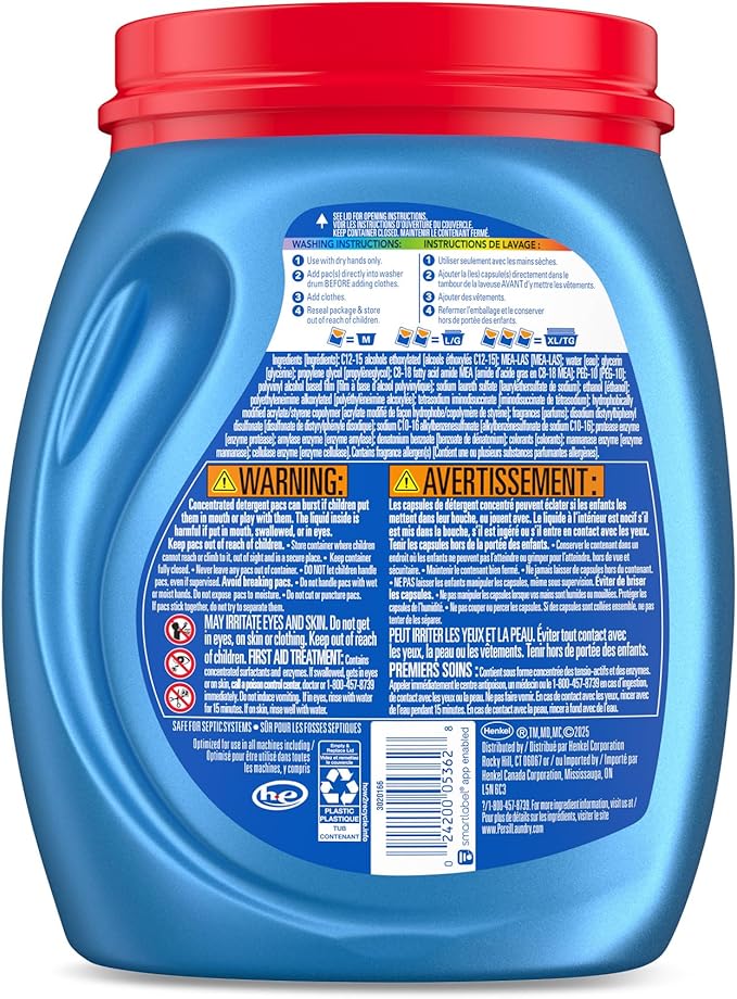 Persil Ultra Pacs Advanced Clean Oxi+Odor Power Laundry Detergent, 32 count