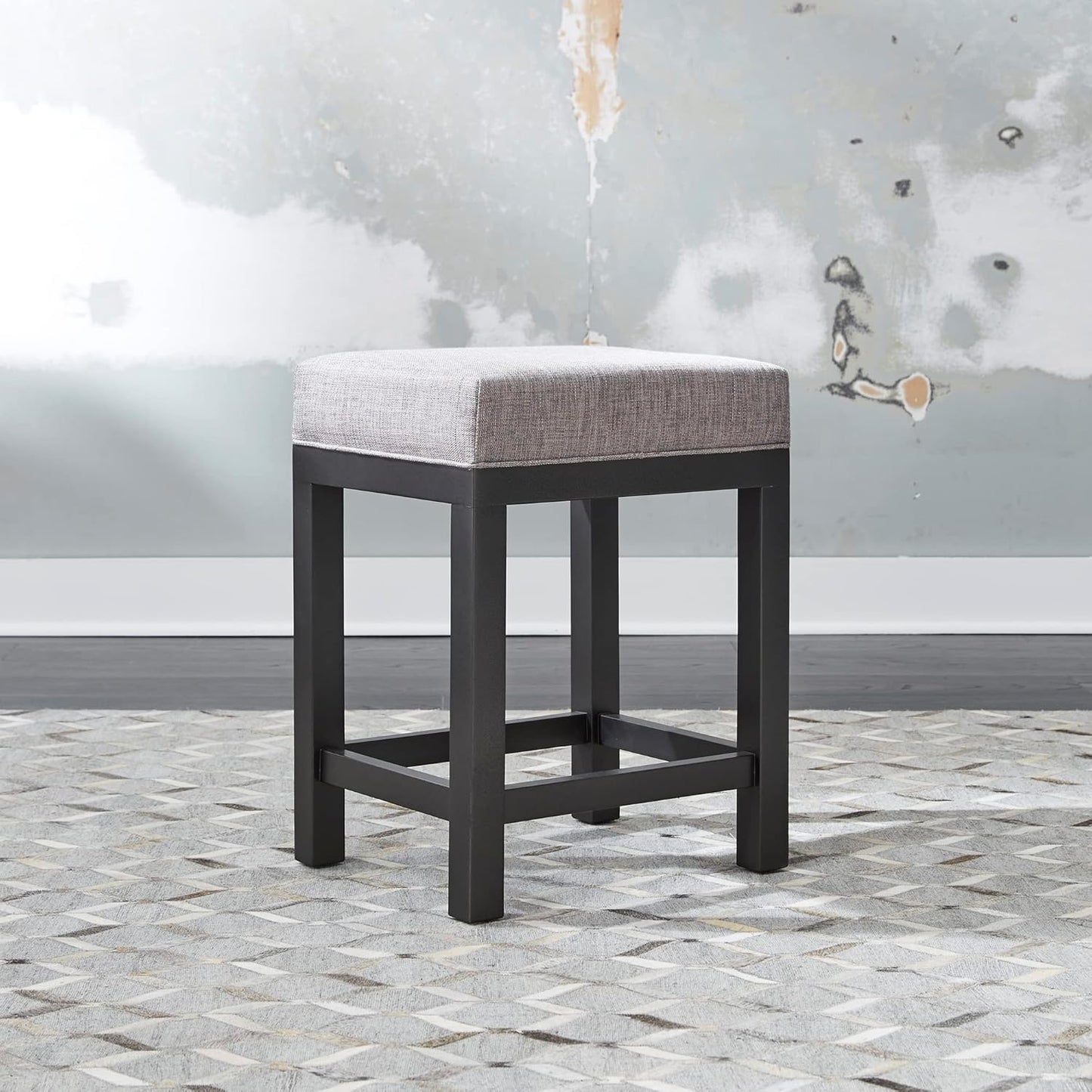 Liberty Furniture Industries Tanners Creek Uph Console Stool (3 Piece Set), W19 x D16 x H25, Medium Gray