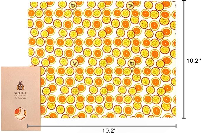 SUPERBEE Beeswax Bread Wrap, Reusable Beeswax Wrap for Food, Wrap Bread, Reusable Bees Wrap Paper for Wrapping Vegetables, Cheese Paper, Bowl Covers and Sandwich Wrapping, XXL (Passion Som)