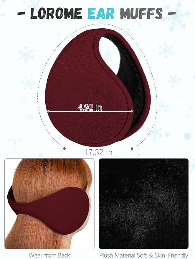 Winter Hat Scarf Gloves and Ear Warmer, Knit Warm Beanie Hat Touch Screen Gloves Long Knitted Plaid Scarf Set Gifts for Women