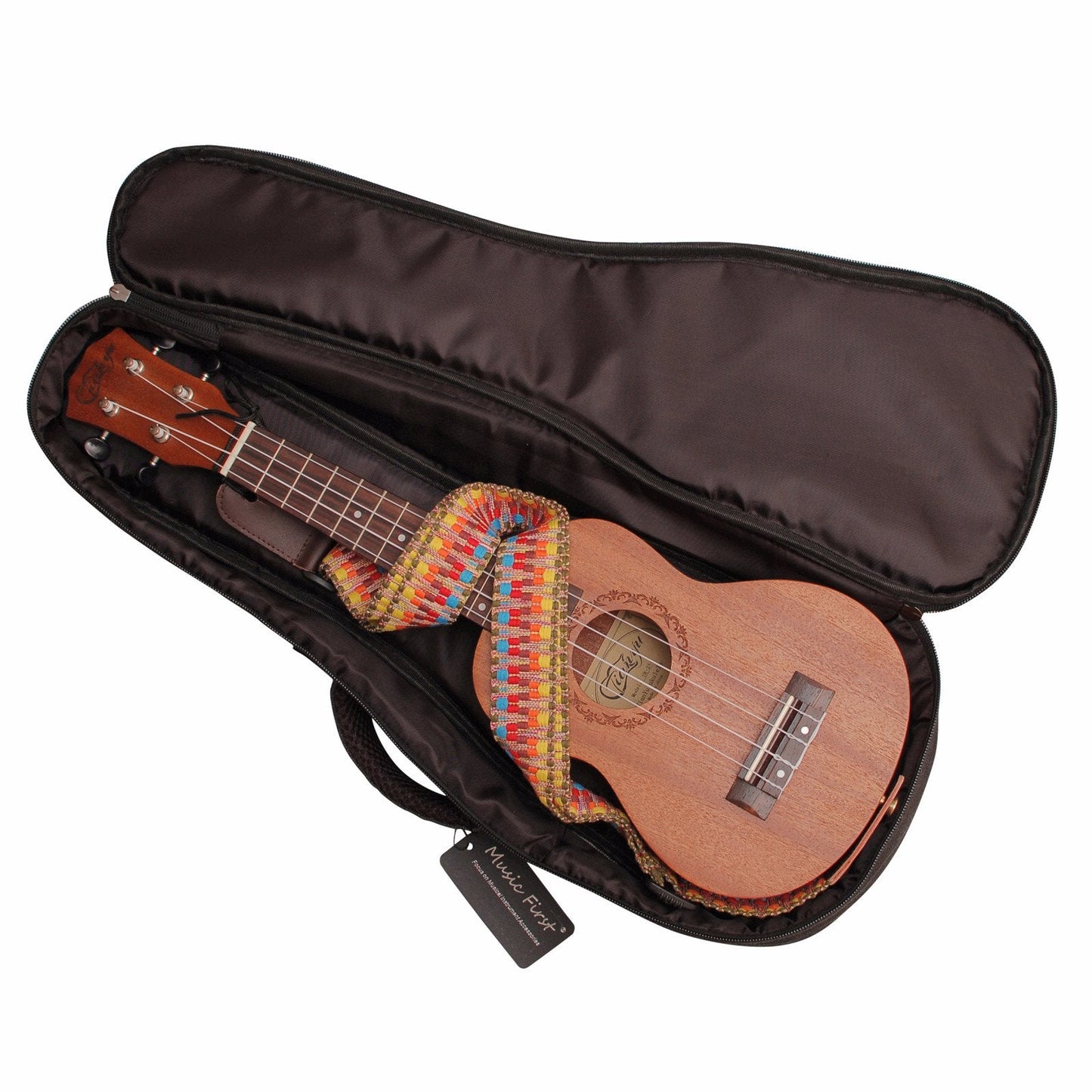 Music First Canvas Vintage Style 23/24 Inch Concert Aztec Ukulele Case Ukulele Bag Ukulele Cover