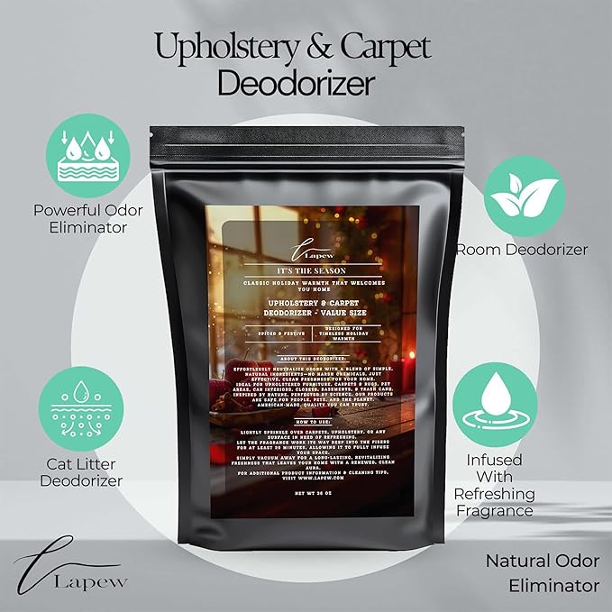 It's The Season Carpet Freshener Powder Value Size 36 oz | Powerful Odor Eliminator for Home | Upholstery Deodorizer | Carpet Deodorizer | Cat Litter Box