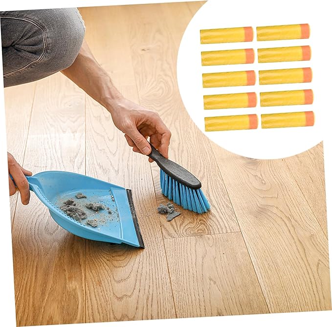 10 Packs Disposable Drawstring Garbage Bags Thick Plastic Rubbish Bags with Large Capacity for Home Bathroom Bedroom Office Use