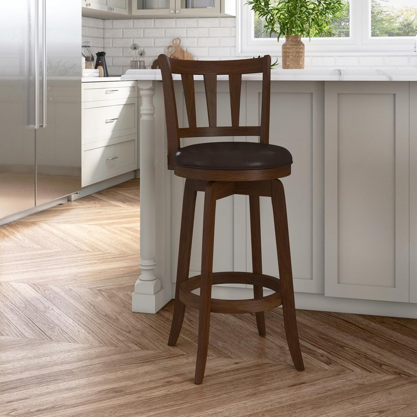 Hillsdale Presque Isle Swivel Stool, Bar Height, Cherry