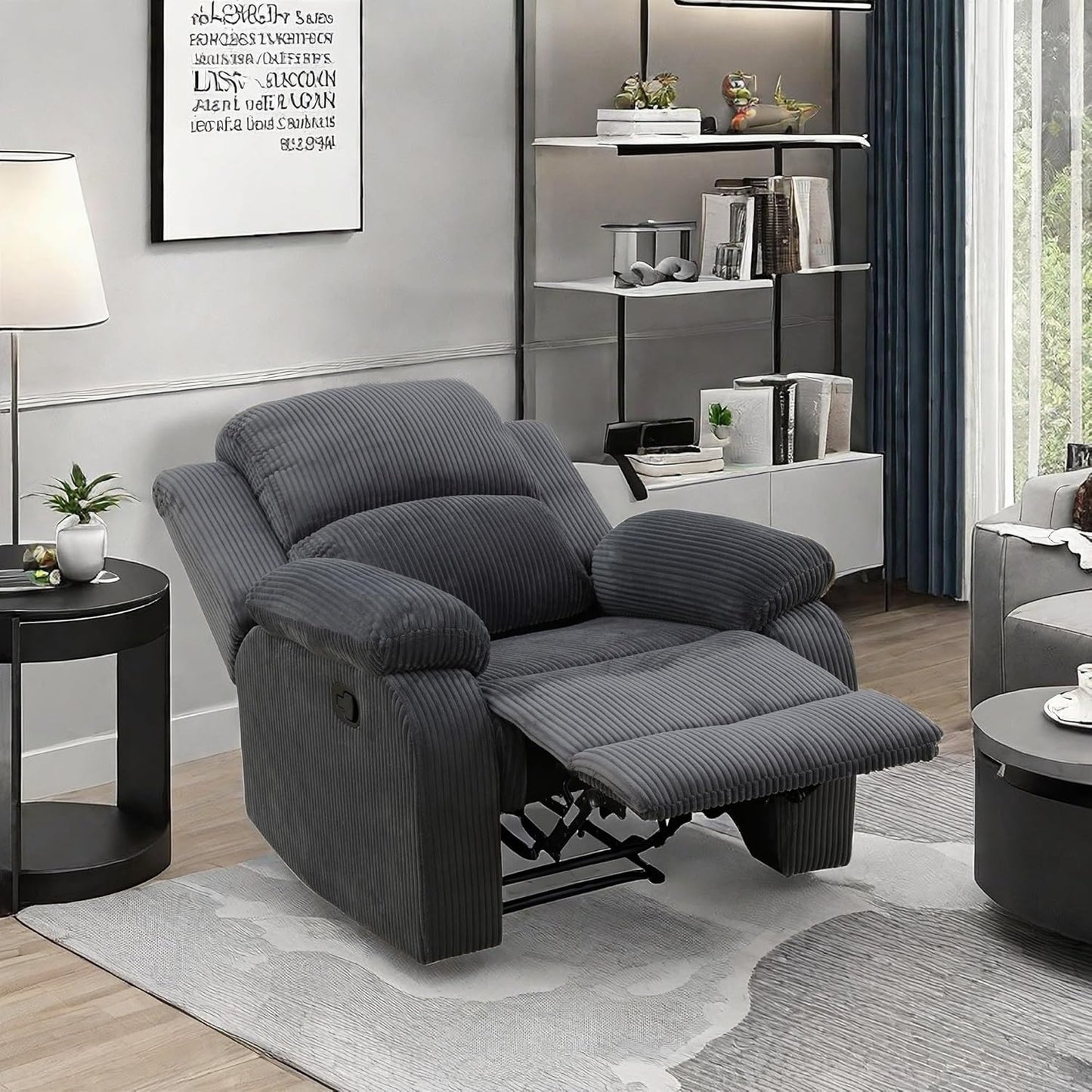 Recliner Chair, Recliner Home Theater Seating, Electric Reclining Chair for Adult, Breathing Chair for Living Room, Dark Grey