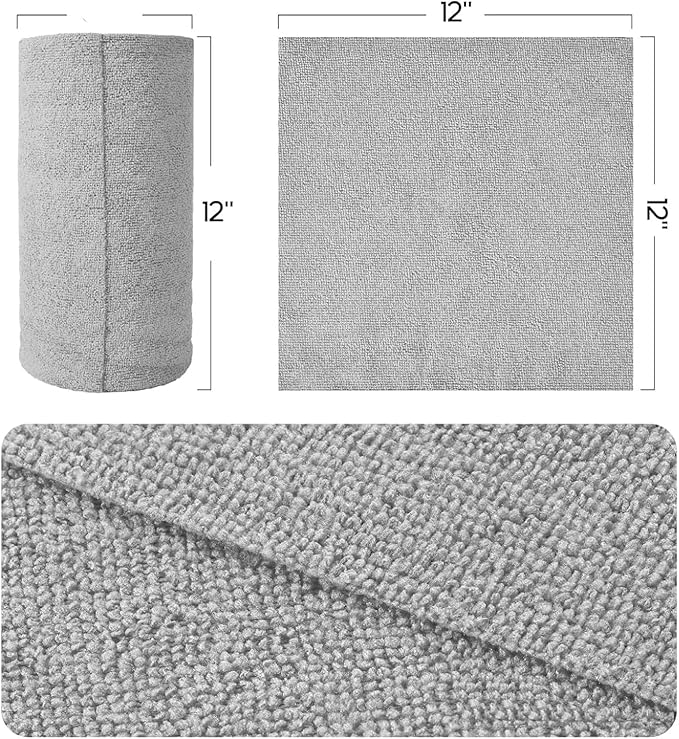 Glass Cleaner Spray - Foam Action Cleaner - 19 Fl Oz, (8 Pack) - Bundle With 1 Premium Microfiber Cleaning Cloth Roll Towel Rags