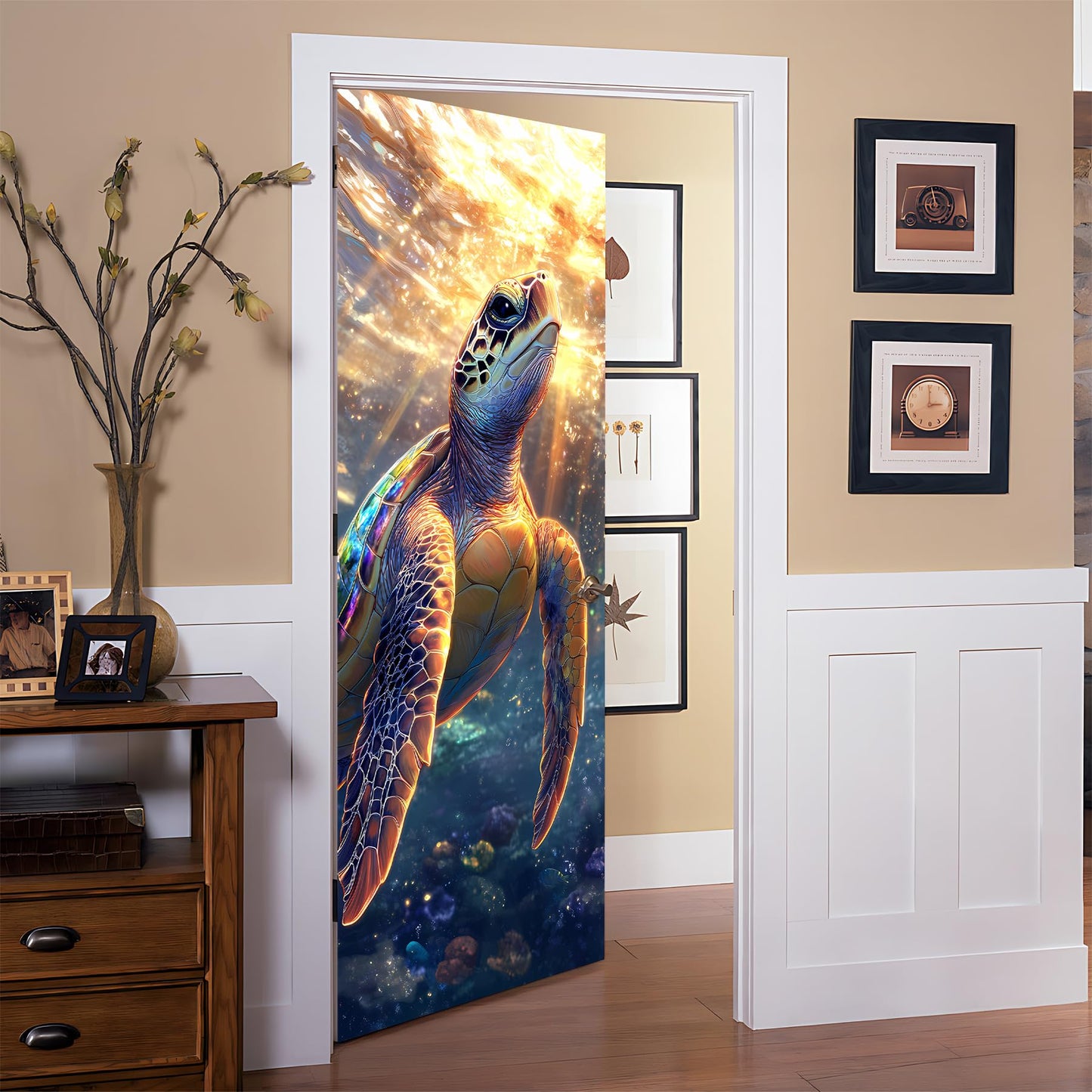 AOHMPT 3D Door Stickers, Peel and Stick Wallpaper ，Self-Adhesive Mural PVC Waterproof Wall Poster for Home Decor 30.3" W x 78.7" H