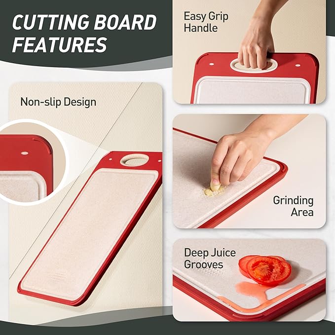 2 in 1 Stainless Steel Cutting Board with Handle 2 Packs Grandma Christmas Xmas Birthday Mother Gifts Ideas Grandmother Gigi Granny Nana Glamma Mawmaw Yaya Abuela Abuelita Mamaw Mimi Nonna Oma Meme