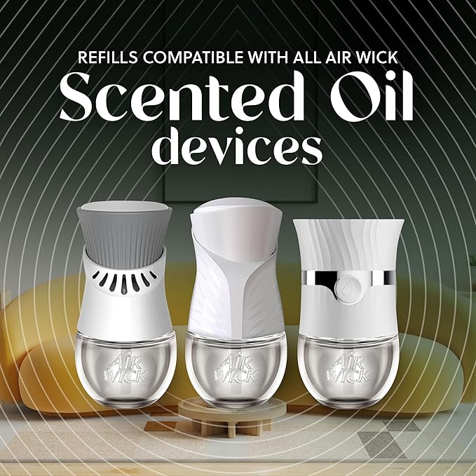 Air Wick Vibrant Plug In Scented Oil Refill,Sweet Vanilla & Shea Butter, 5 ct
