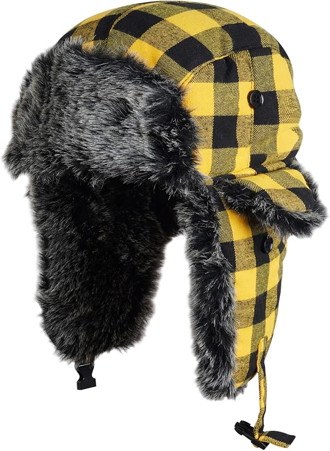 ONWAY Trapper Hat Winter Hats for Women Men with Faux Fur Ear Flaps