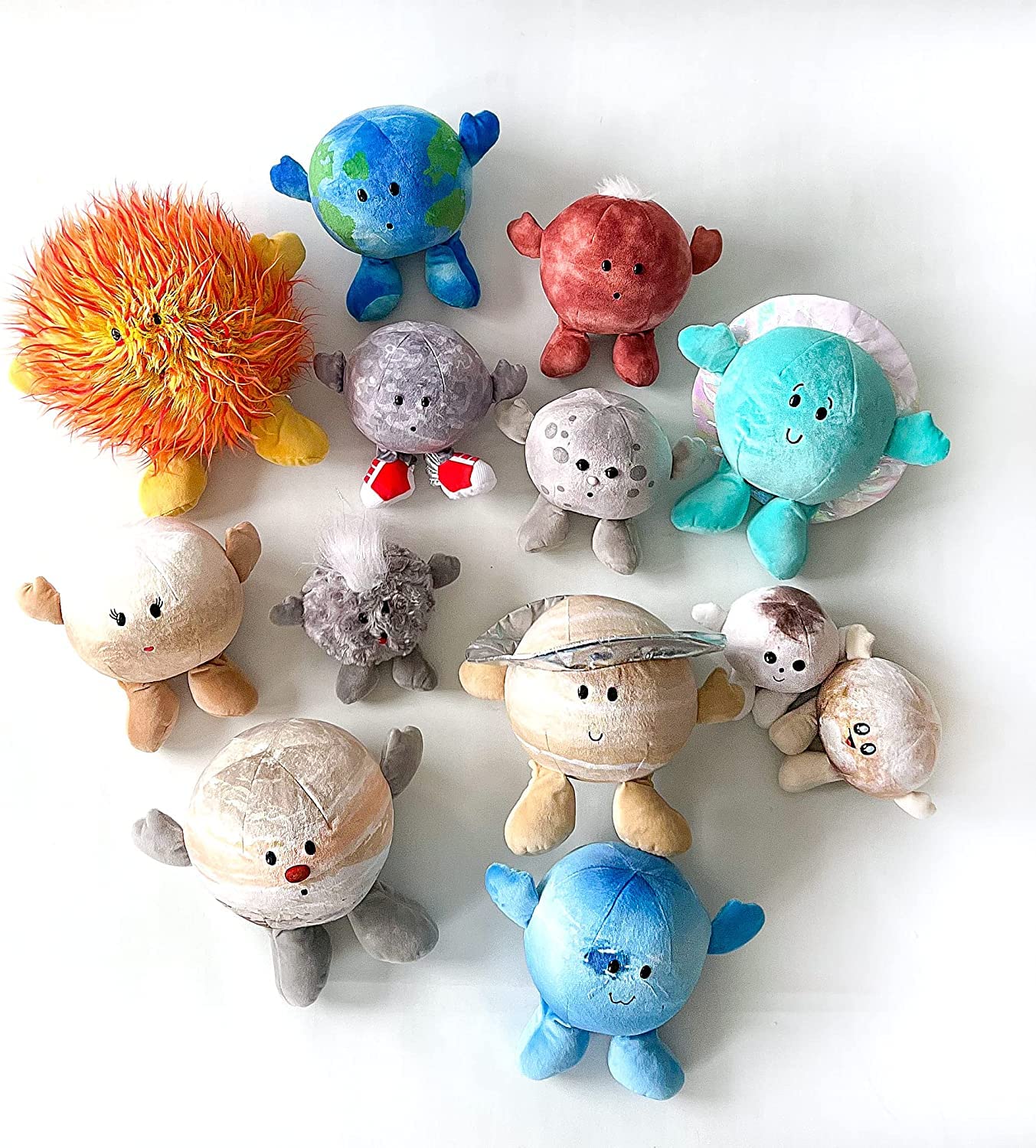 Celestial Buddies Plush Solar System Set 12 Piece Buddy Science Astronomy Space Educational Stuffed Planet Toys