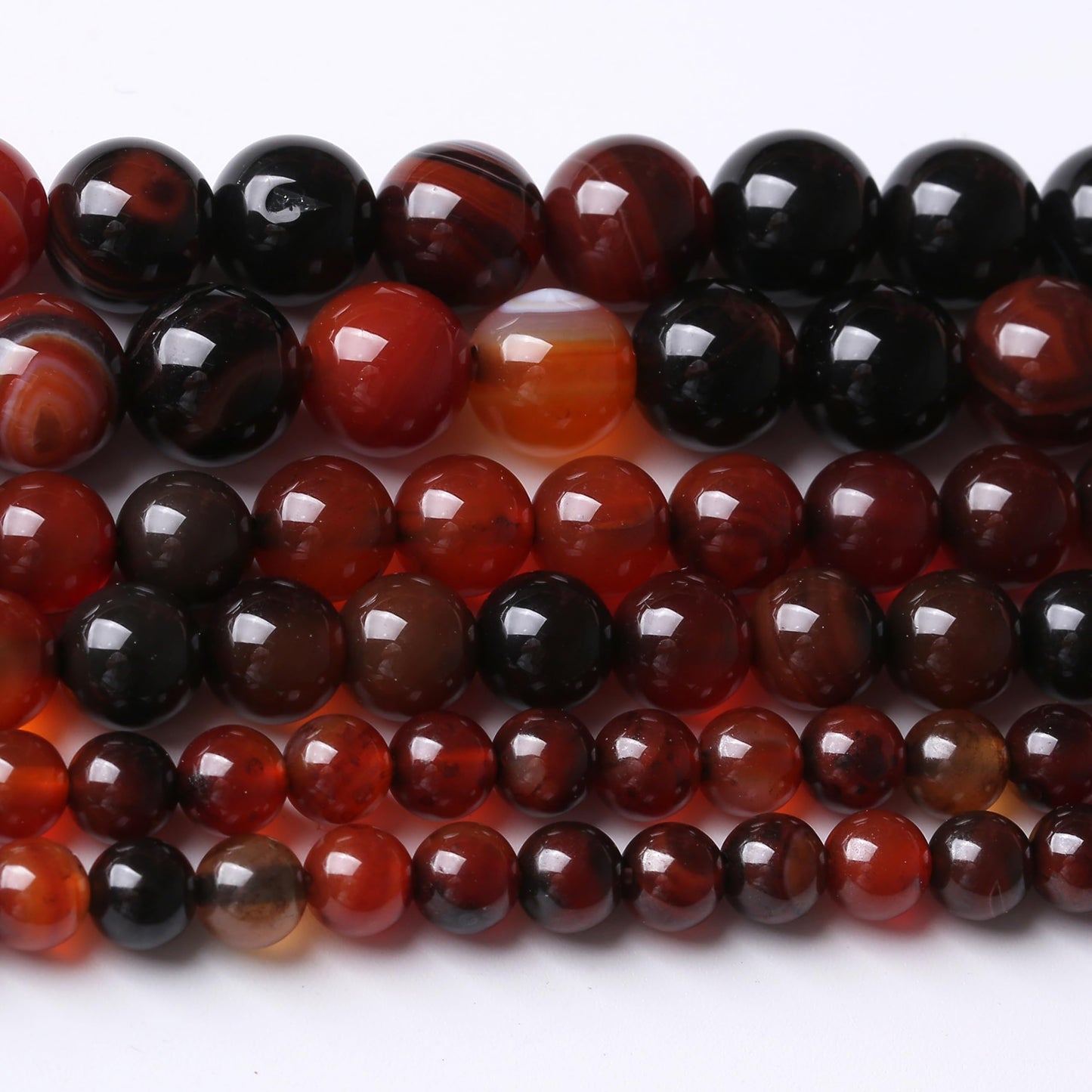 Natural Dream Agate Stone Gemstone Round Crystal Energy Jade Beads for Jewelry Making DIY Bracelet Necklace - 1 Strand 15.5inch 35PCS 10MM