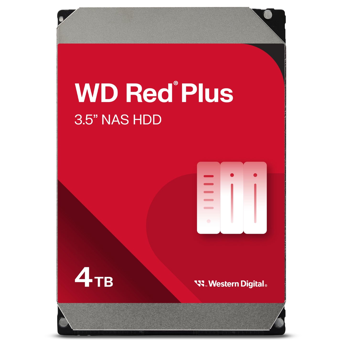 Western Digital 4Tb Wd Red Plus Nas Internal Hard Drive Hdd - 5400 Rpm, Sata 6 Gb/S, Cmr, 256 Mb Cache, 3.5 -Wd40Efpx