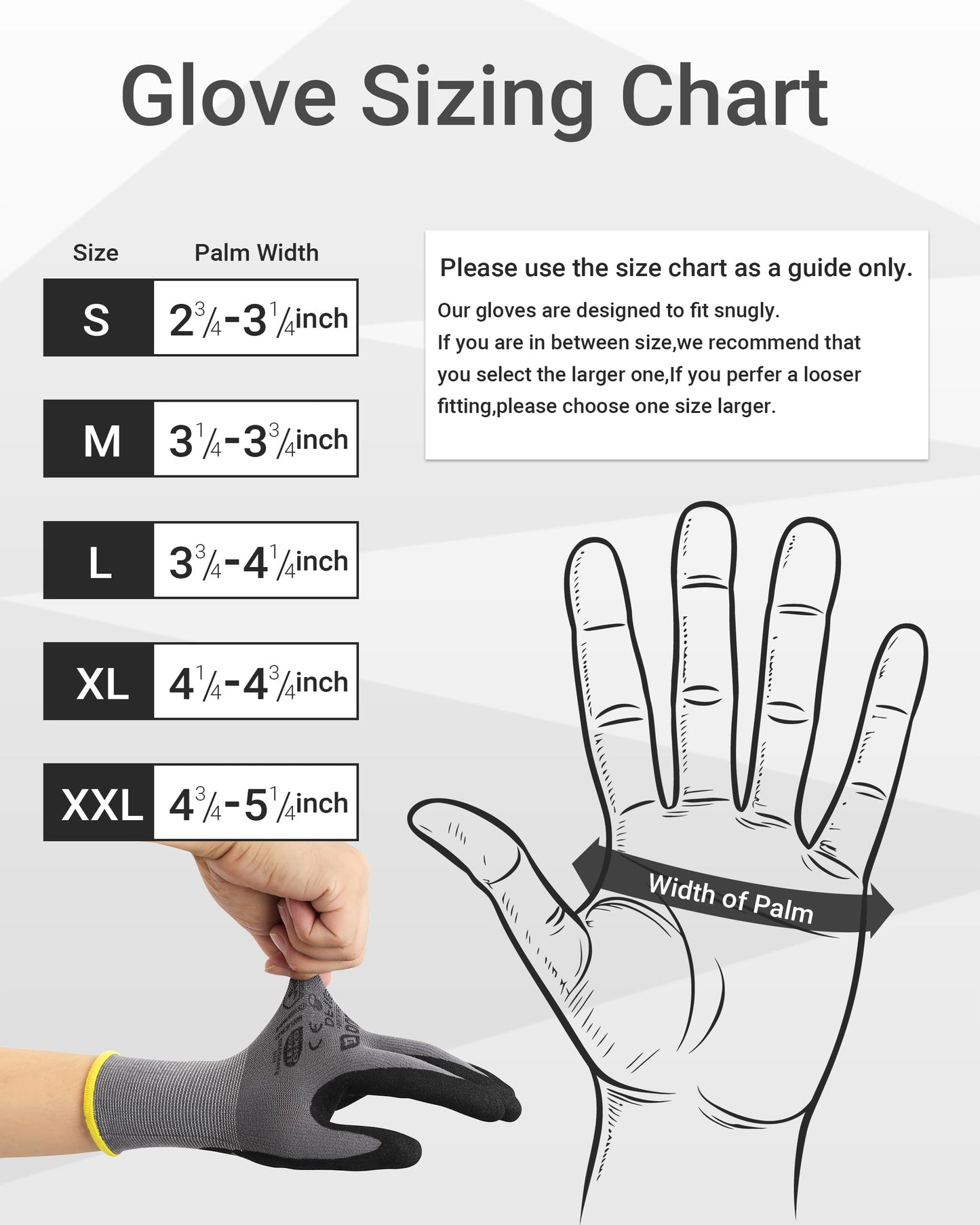 DULFINE Work Gloves for Men and Women,Grey Knit Nylon Glove with Touchscreen MicroFoam Nitrile Coated-6 Pairs Pack,Ideal for General Purpose,Automotive,Home Improvement,Painting(Small)