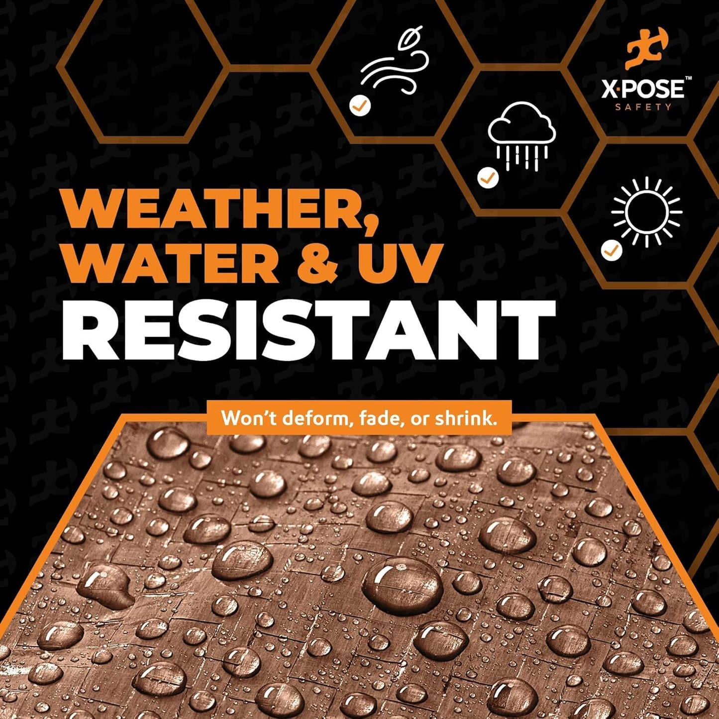 Multipurpose Protective Cover Brown Poly Tarp 8' x 12' (2-Pack) - Durable, Water Resistant, Weather Resistant - 5 Mil Thick Polyethylene - by Xpose Safety