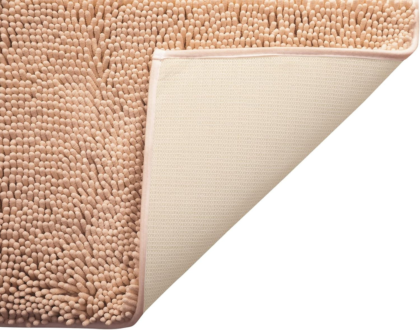 Non-Slip Bath Rug,Extra Soft Microfiber Bedroom Shag Carpet with Anti-Slip Backing,Water/Dust Absorbent Fast Dry Shower Mat,Sound Insulated Stairs Pad,Machine Washable (Camel,23 x 35 Inches)
