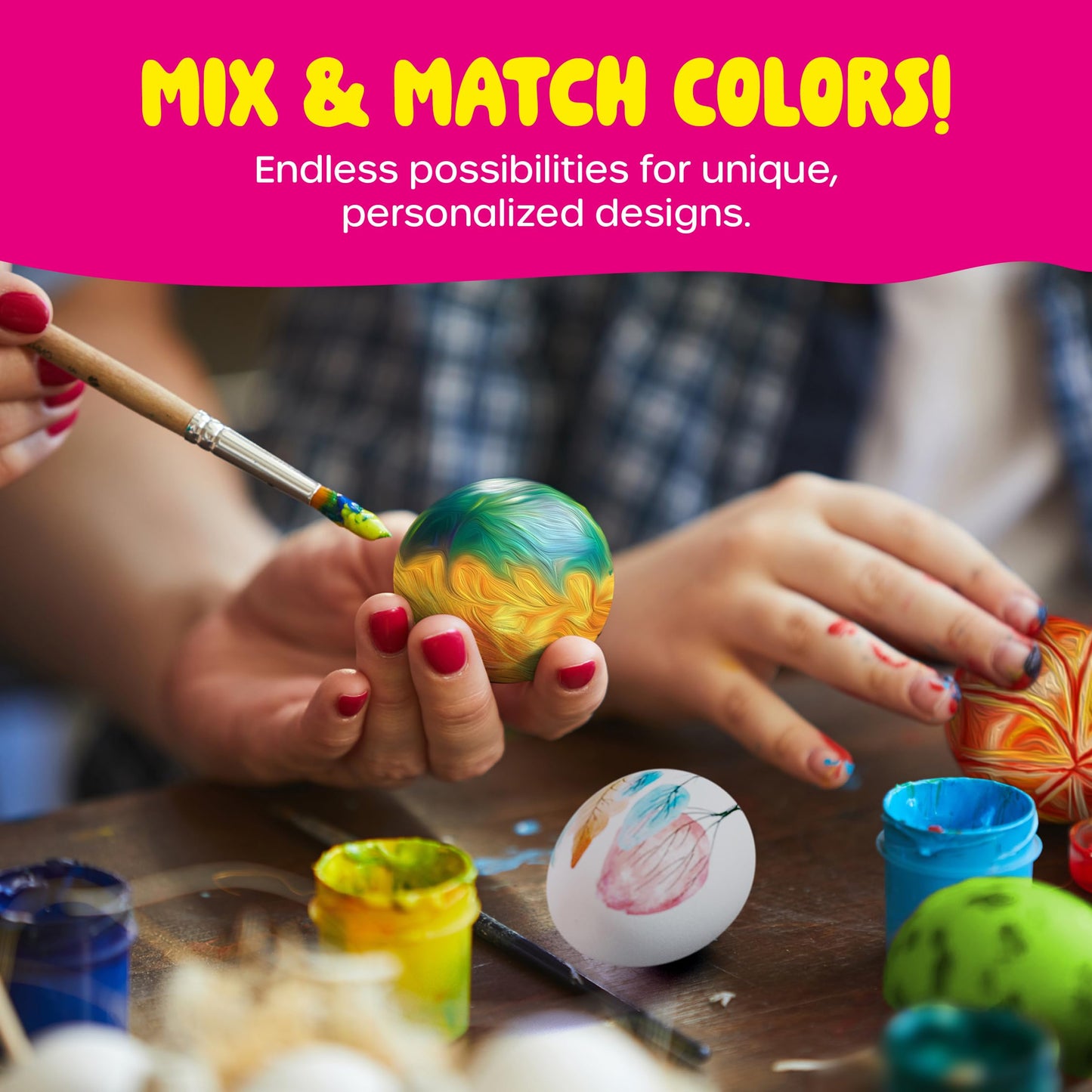 Dan&Darci Egg Squishy Painting Craft Kit - Arts & Crafts for Girls and Boys - Kids Art Activities - Craft Gift for Kid Ages 6 7 8 9 10 Year Old Girl Gifts - Decorate 6 Slow Rising Squishies