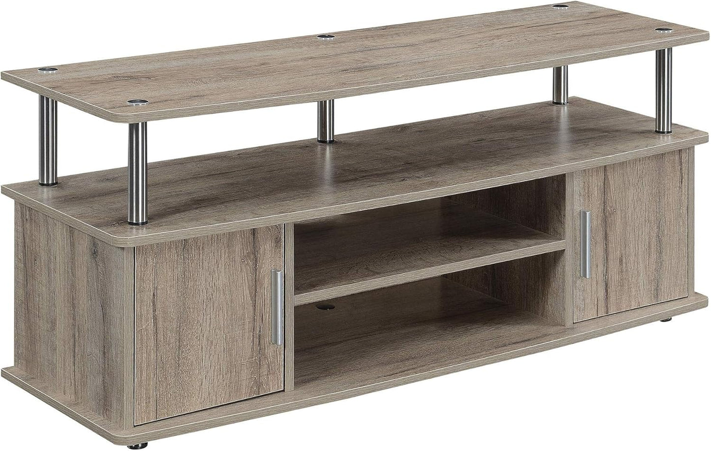 Convenience Concepts Designs2Go Monterey Stand Family Entertainment Center with Storage Cabinets and Shelves, Modern TV Console for Living Room, Office, 47.25", Sandstone