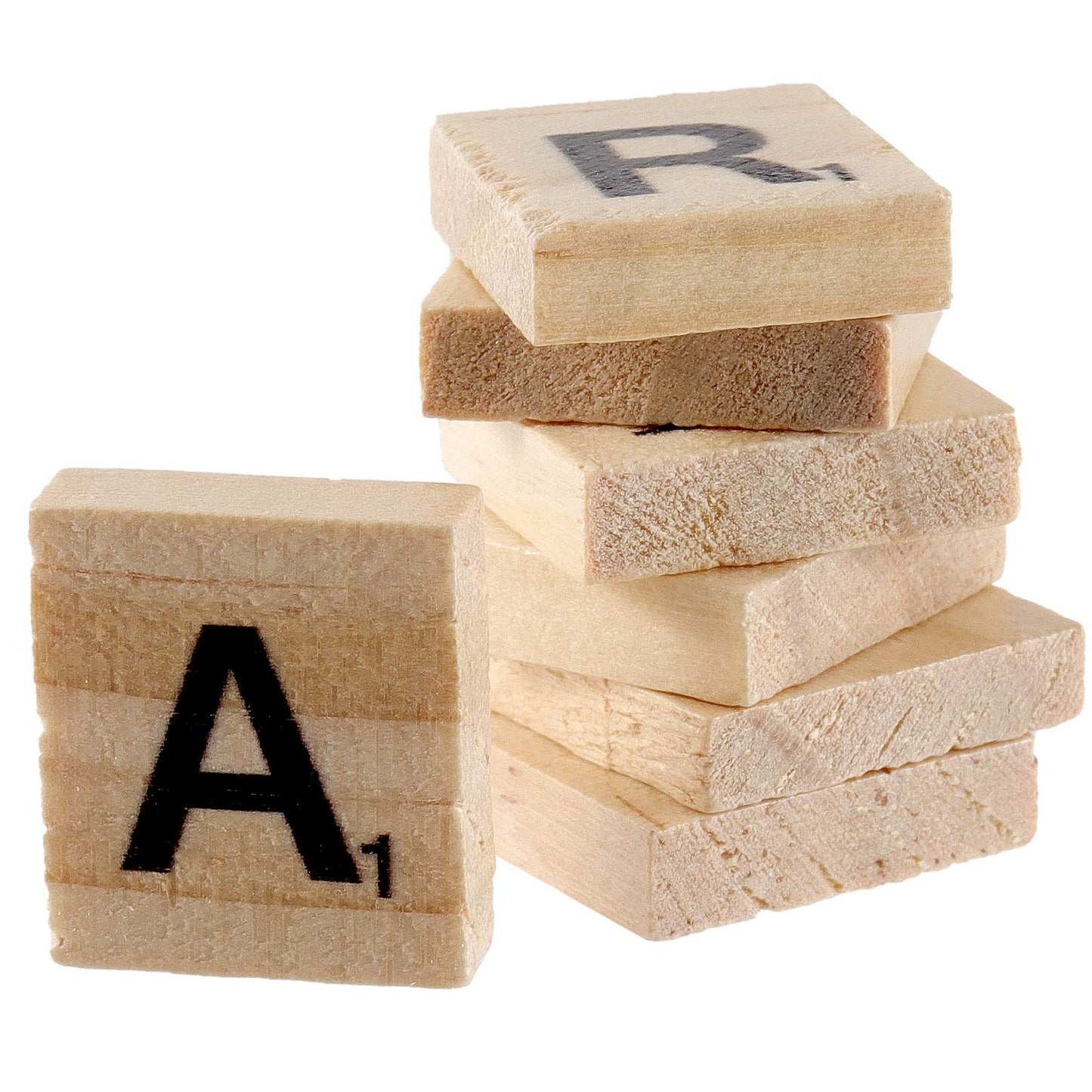 ZEONHAK 1200 PCS Wood Letter Scrabble Tiles, Wooden Scrabble Letters, Letter Tiles for Crafts, DIY Decoration, Spelling, Alphabet Coaster, A-Z Capital Wooden Letters for Crafts