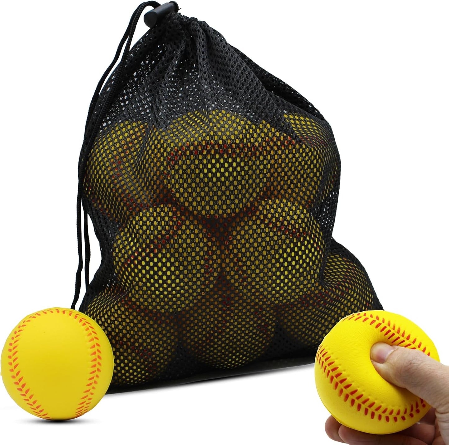 Magicorange Baseball,Foam Baseballs Training Baseballs Unmarked Practice Baseball for Hitting, Soft Toss, Batting, Fielding, Pitching