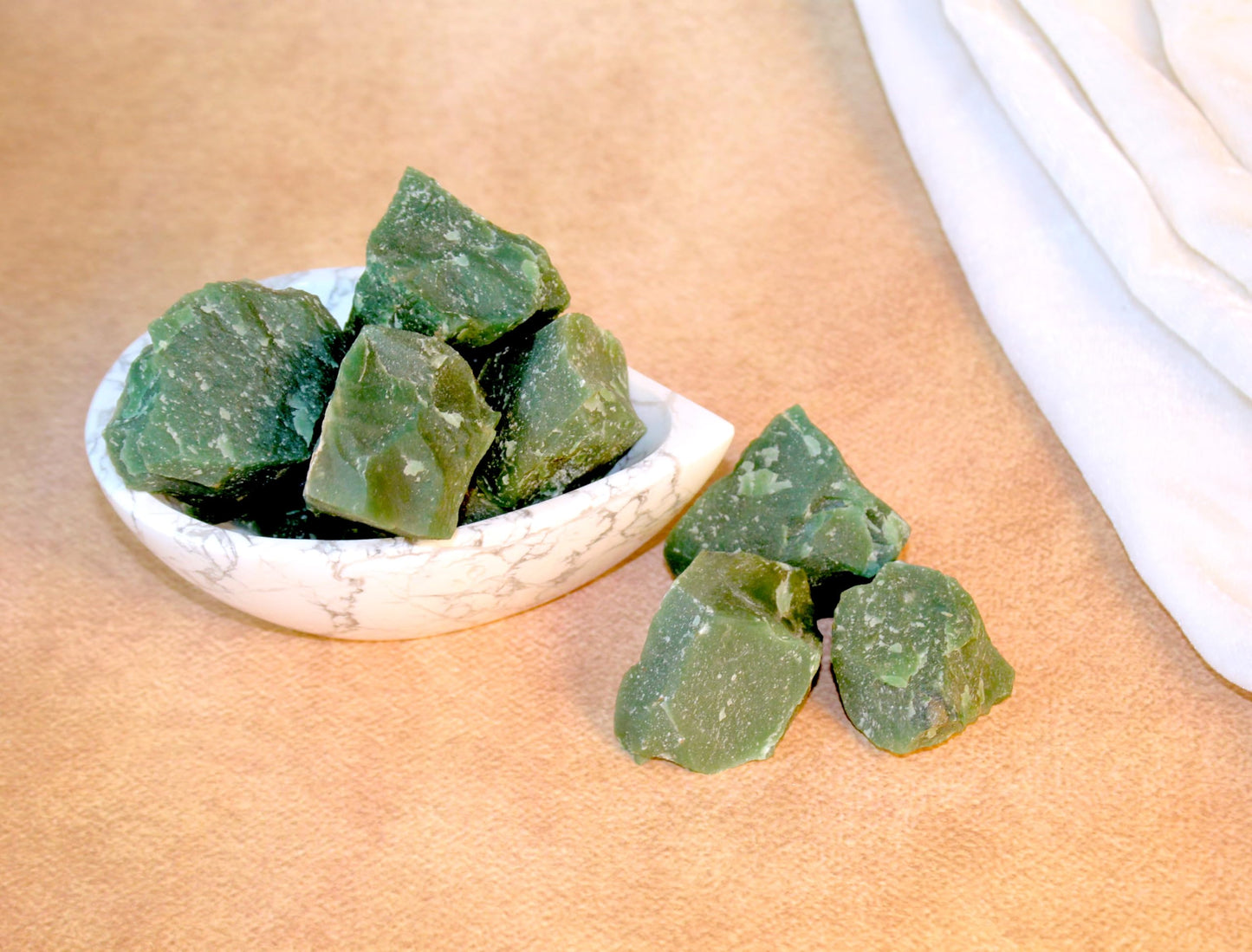 Green Jade Raw Crystals – Large 1.25-2.0” Natural Healing Stones for Luck, Prosperity, Meditation, Chakra, Reiki, Crystal Grid, Energy Work, Wire Wrapping & Spiritual Home Decor