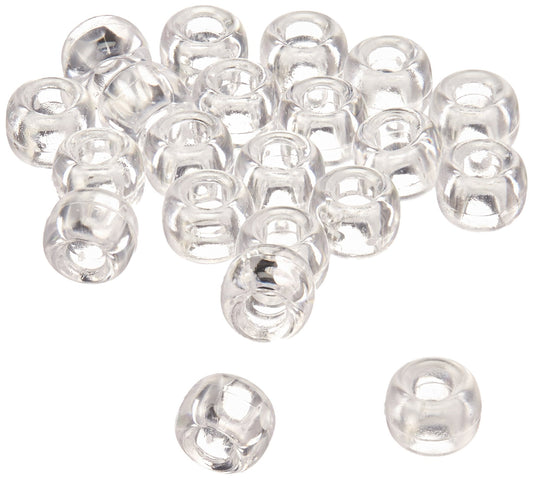 Darice Crystal Pony Beads – Great Craft Projects for All Ages – Bead Jewelry, Ornaments, Key Chains, Hair Beading – Round Plastic Bead With Center Hole, 9mm Diameter, 720 Beads Per Bag