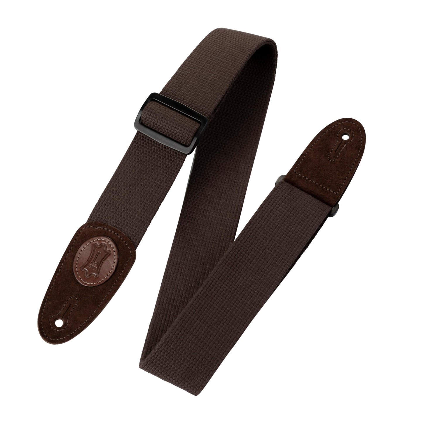 Levys Leathers Signature Cotton Series 2 Guitar Strap with Tri-Glide Adjustment; Brown (MSSC8-BRN)
