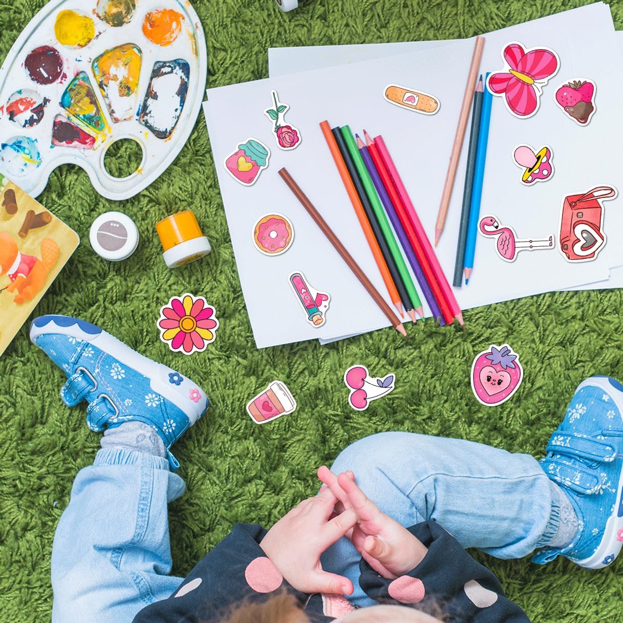 Cute Love Themed Stickers Pack for Kids Teens Scrapbooking Laptop Water Bottles Journals DIY Crafts Vinyl 50pcs Phone Case Bumper Motorcycle Bedroom Car