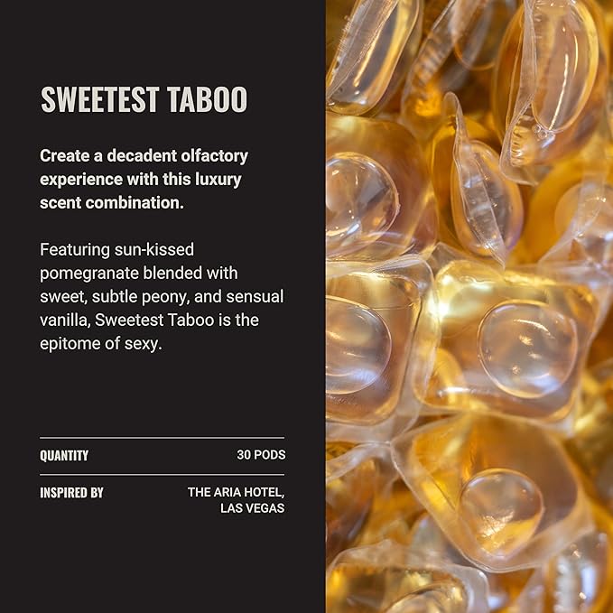 Hotel Collection Laundry Pods – Sweetest Taboo Scent, 30 Count – White Woods, Pomegranate, and Peony – Luxury Laundry Detergent Pods