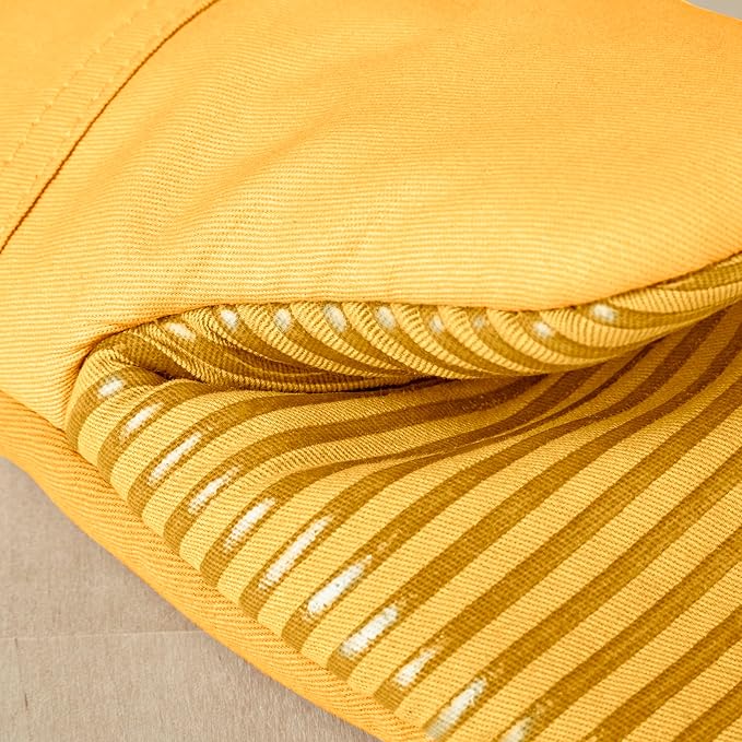 KitchenAid Beacon Two-Tone Non-Slip Mini Oven Mitt Set, Majestic Yellow, 5.5"x8", 2 Piece