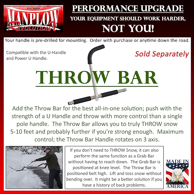 MANPLOW RevolutionX Snow Pushers and Shovels (U-Handle, 60")