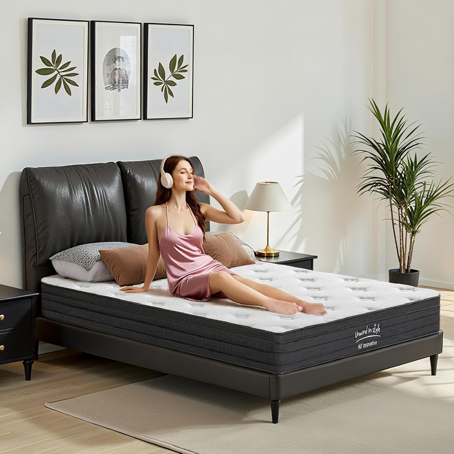 Twin Size Mattress, 10 Inch 5-Zone Pocket Spring Hybrid Mattress with Gel Memory Foam for Pressure Relief & Peaceful Sleep, Medium Firm, Mattress in a Box