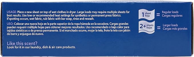 Clorox Fraganzia Fabric Softener Dryer Sheets, Lavender Scent - Wrinkle Reducing Scented Softening Laundry Dryer Sheets for Great Smelling Clothes, 80 Count