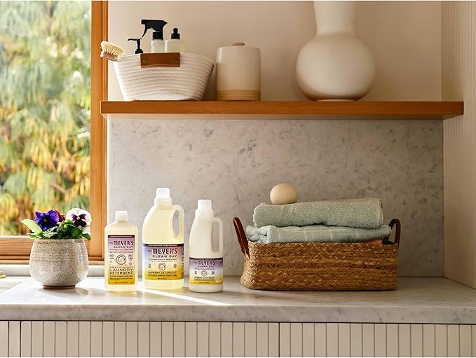 MRS. MEYER'S CLEAN DAY Liquid Laundry Detergent, Biodegradable Formula Infused with Essential Oils, Compassion Flower, 64 oz (64 Loads) (Pack of 4)