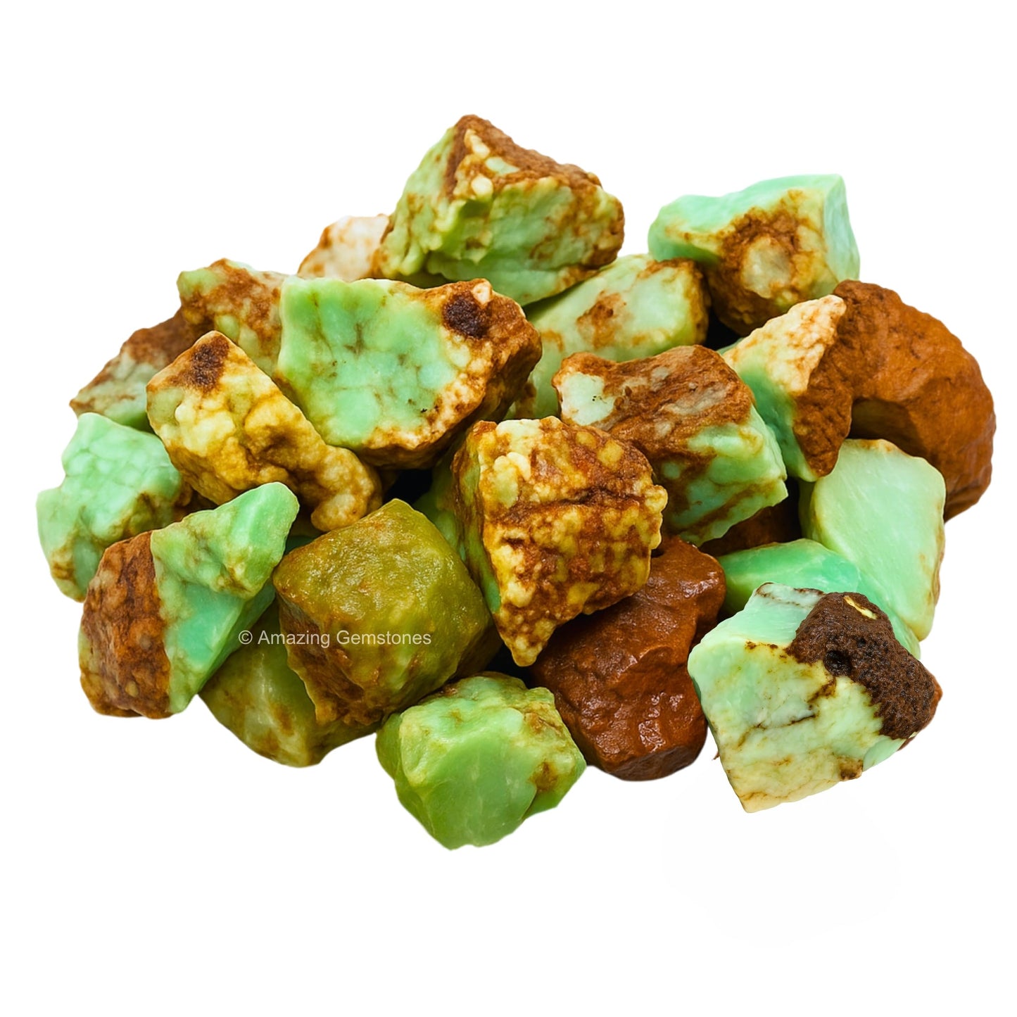 Amazing Gemstone Chrysoprase Raw Crystals and Healing Stones, Natural Rocks For Tumbling - DIY Raw Stones And Crystals (1 Piece)