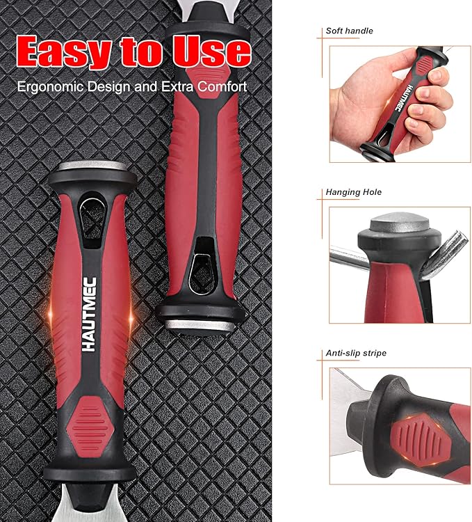 HAUTMEC Putty Knife Scraper, Scraper, Paint knife, Caulk Removal Tool, Painters Tool, Paint Can Opener, Paint Remover for Wood, Wallpaper Scraper, Painting Tool (1pc-3" 8-in-1)