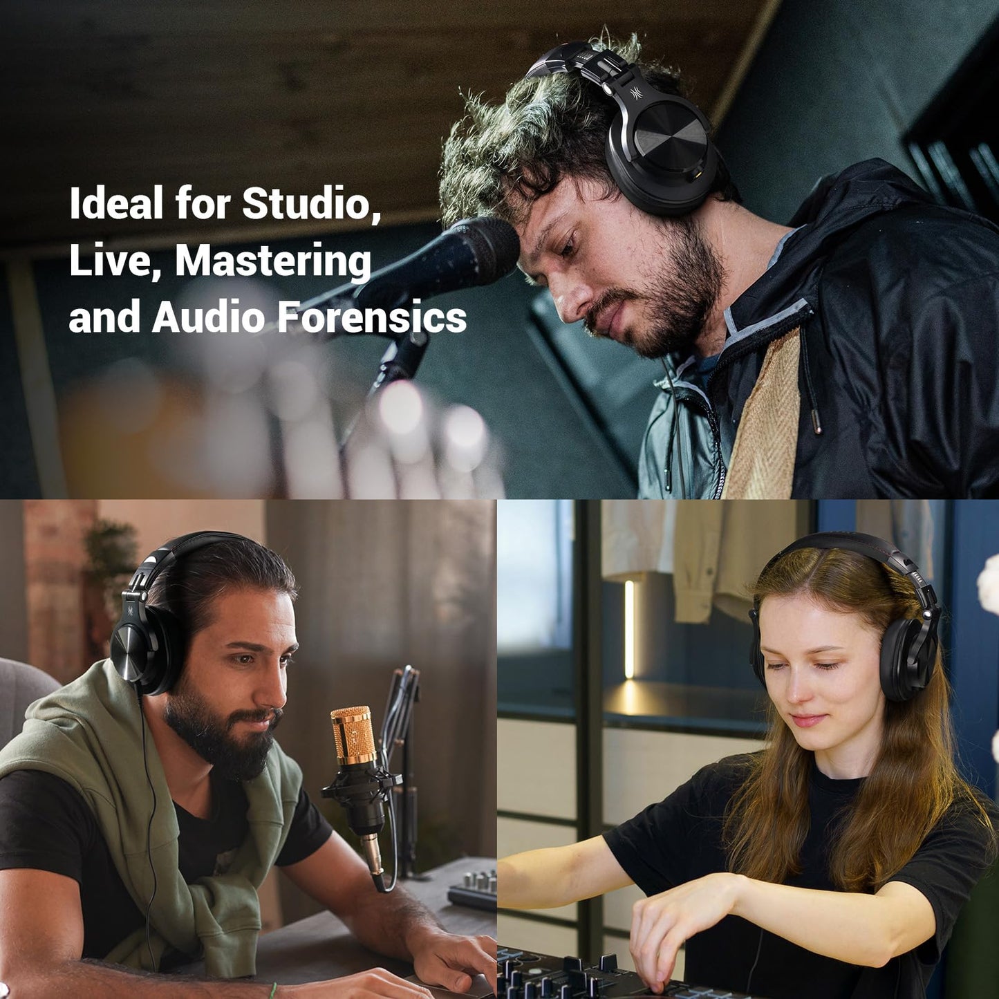 Oneodio A70 Bluetooth Over Ear Headphones, Wireless Headphones With 72H Playtime, Hi-Res, Built-In Mic, 3.5Mm/6.35Mm Wired Audio