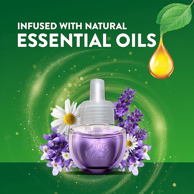 Air Wick Plug In Scented Oil Refill,Lavender & Chamomile, 10 ct